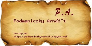 Podmaniczky Arnót névjegykártya